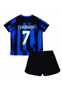 Fotbalové Dres Inter Milan Juan Cuadrado #7 Dětské Domácí Oblečení 2023-24 Krátký Rukáv (+ trenýrky)